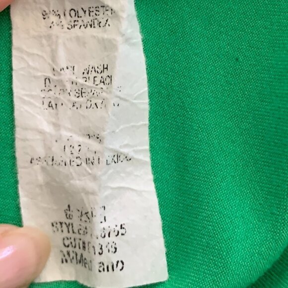 Gaze Short Sleeve Cropped Tee Top Sz M Green #29i - Picture 7 of 7